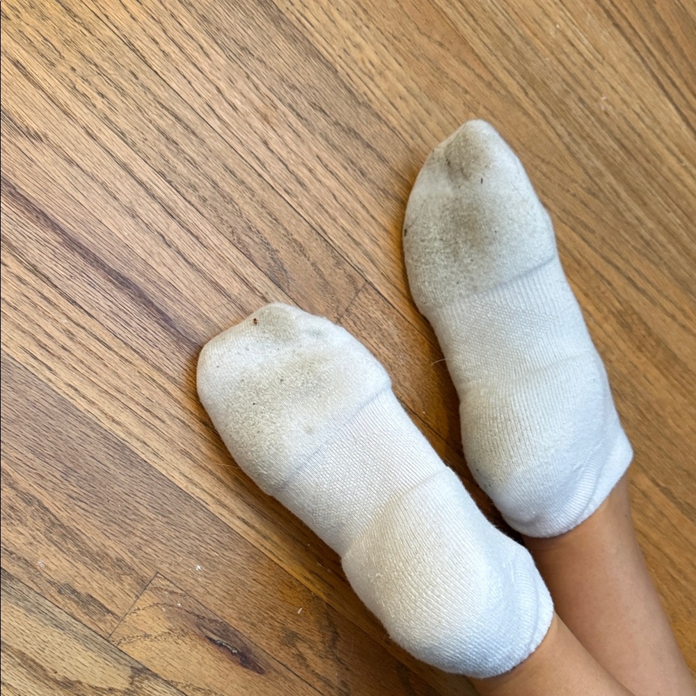 Well worn ankle socks